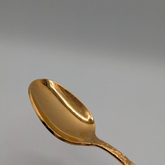 Americana Golden Heritage Flatware Golden Scroll 7 Teaspoons 6" Vintage - Picture 4 of 8